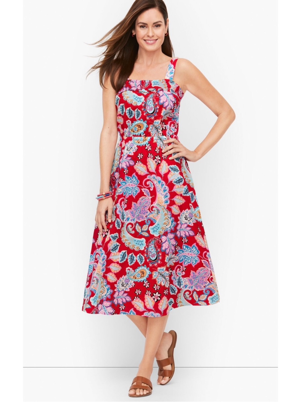 Talbots Fit & Flare Dress in Fantastic Paisley - Size 16